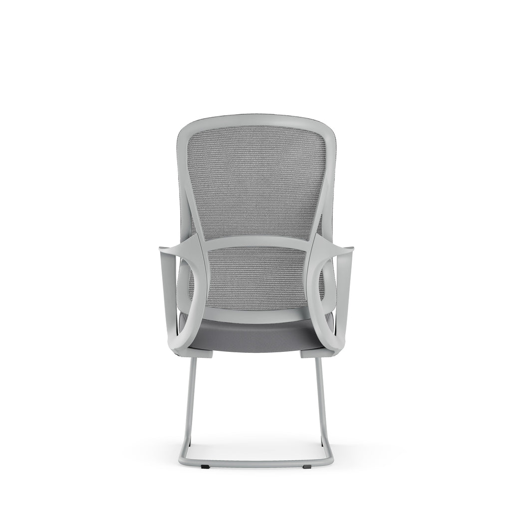Premium Gray Executive Back Support & Stylish Design Desk Chair - Minimalist Chair With Ergonomic Breathable Mesh For Home Office Lumendat