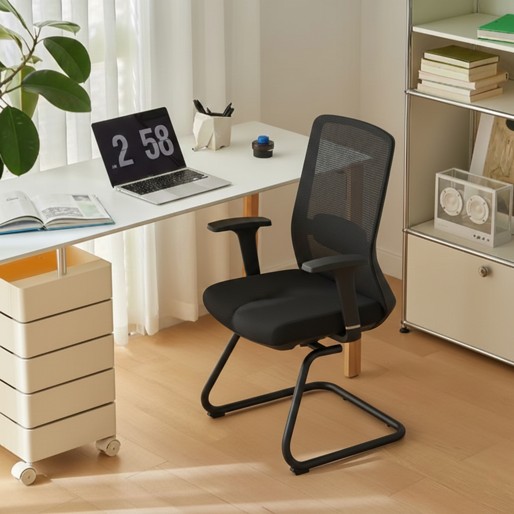 Adjustable Lumbar Support Executive Desk - Minimalist Chair With Breathable Mesh & Sturdy Steel Frame For Home Office Lumendat