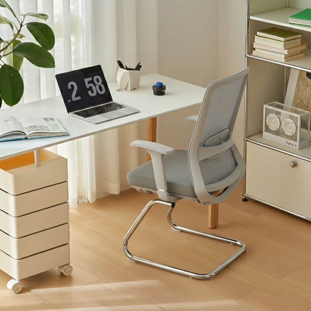 Breathable Mesh & Adjustable Back Support Desk Chair - Minimalist Stylish Executive Chair With Durable Steel Frame For Home Office Lumendat