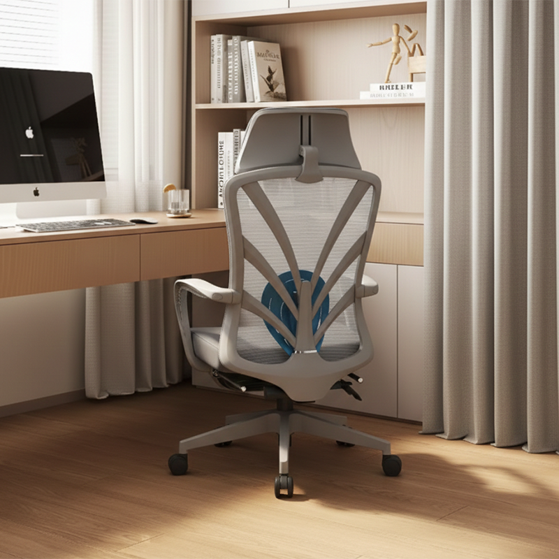Ergonomic Peacock Back Chair With Adjustable Headrest & Lumbar Support Desk Chair - Minimalist Resting Chair With 150° Recline & High-Density Sponge For Maximum Comfort For Home Office Lumendat