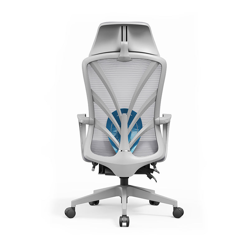Ergonomic Peacock Back Chair With Adjustable Headrest & Lumbar Support Desk Chair - Minimalist Resting Chair With 150° Recline & High-Density Sponge For Maximum Comfort For Home Office Lumendat