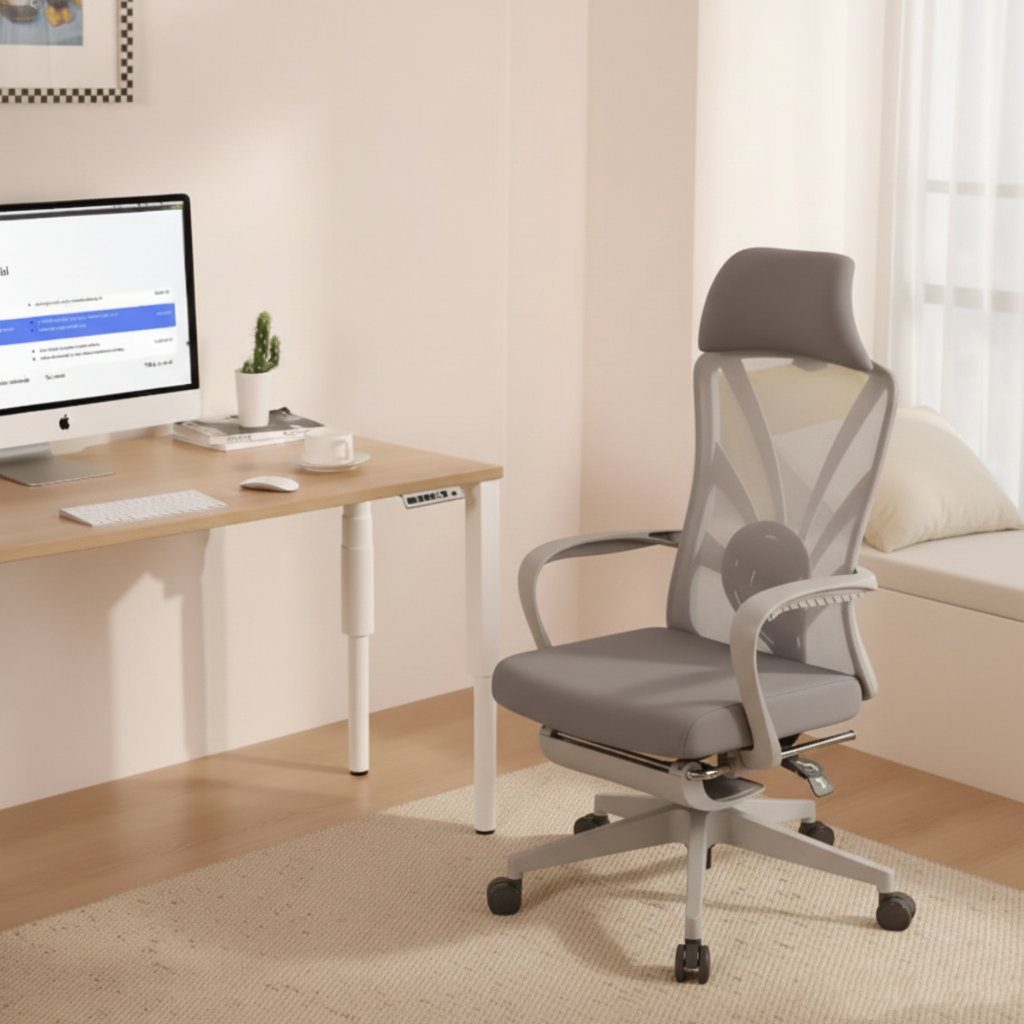 Ergonomic Peacock Back Chair With Adjustable Headrest & Lumbar Support Desk Chair - Minimalist Resting Chair With 150° Recline & High-Density Sponge For Maximum Comfort For Home Office Lumendat