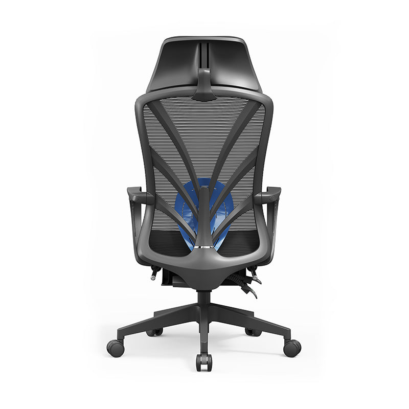 Peacock Back Adjustable Recliner Desk Chair - Minimalist Ergonomic Design 150° Recline & Breathable Mesh & SGS Certified Gas Lift For Home Office Lumendat