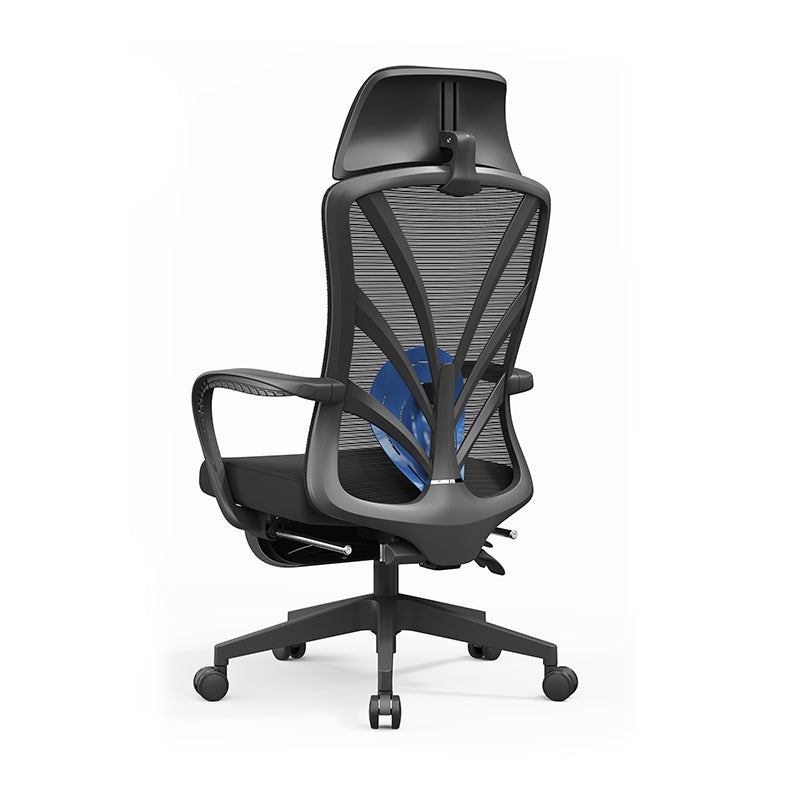 Peacock Back Adjustable Recliner Desk Chair - Minimalist Ergonomic Design 150° Recline & Breathable Mesh & SGS Certified Gas Lift For Home Office Lumendat