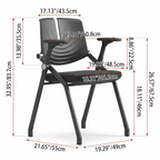 Comfort & Durability Ergonomic Foldable Desk Chair - Minimalist White Frame Chair Adjustable Backrest & Silent Casters Design For Home Office Lumendat