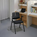 Comfort & Durability Ergonomic Foldable Desk Chair - Minimalist White Frame Chair Adjustable Backrest & Silent Casters Design For Home Office Lumendat