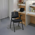 Comfort & Durability Ergonomic Foldable Desk Chair - Minimalist White Frame Chair Adjustable Backrest & Silent Casters Design For Home Office Lumendat