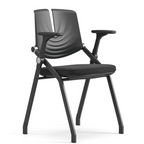 Comfort & Durability Ergonomic Foldable Desk Chair - Minimalist White Frame Chair Adjustable Backrest & Silent Casters Design For Home Office Lumendat