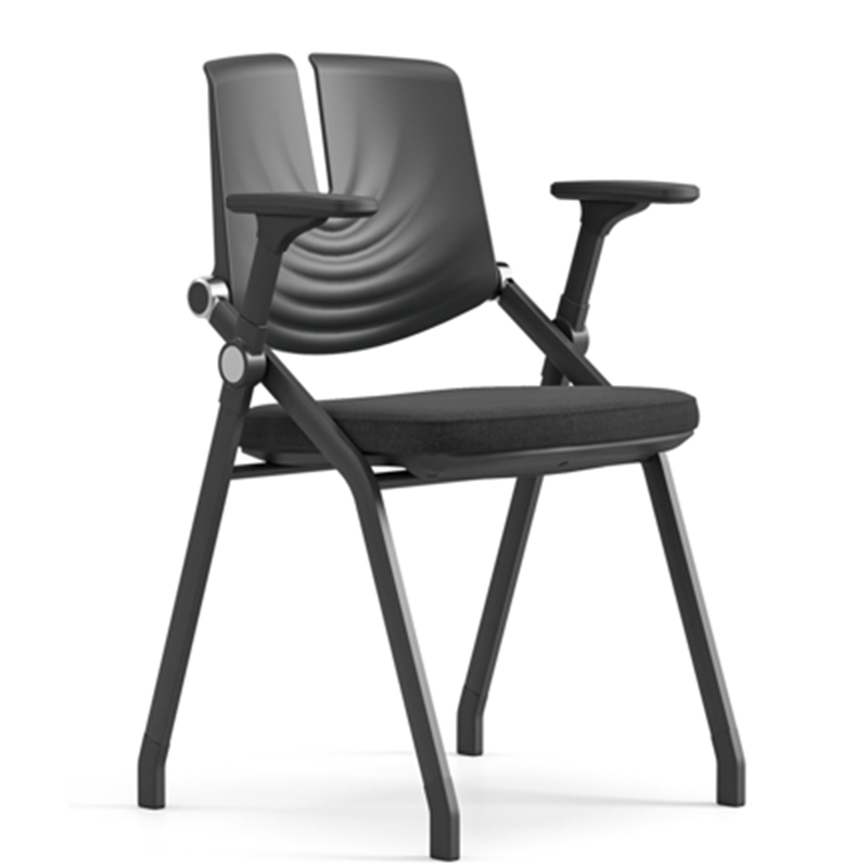 Comfort & Durability Ergonomic Foldable Desk Chair - Minimalist White Frame Chair Adjustable Backrest & Silent Casters Design For Home Office Lumendat
