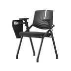 Premium High-Density Sponge Ergonomic Desk Chair - Minimalist Foldable Chair With Adjustable Armrests & Writing Board For Home Office Lumendat