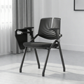 Premium High-Density Sponge Ergonomic Desk Chair - Minimalist Foldable Chair With Adjustable Armrests & Writing Board For Home Office Lumendat