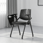 Premium High-Density Sponge Ergonomic Desk Chair - Minimalist Foldable Chair With Adjustable Armrests & Writing Board For Home Office Lumendat