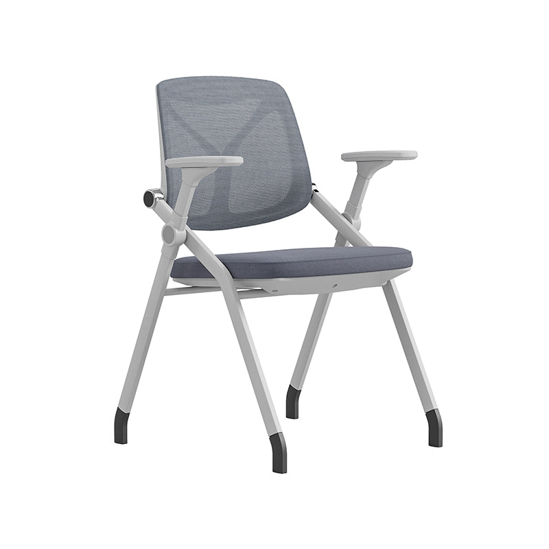 Modern PP Armrest & Mesh Back Ergonomic Folding Desk Chair - Minimalist High-Density Sponge Seat & Durable Frame For Home Office Lumendat