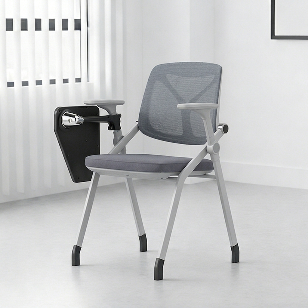 Premium Mesh Back Office Desk Chair - Minimalist Multifunctional Ergonomic Chair With Adjustable Armrests And 180° Flip Desk For Home Office Lumendat