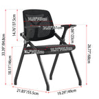 Black Mesh Back Ergonomic Desk Chair - Minimalist Adjustable Armrests, High-Density Foam Seat & Foldable Design For Home Office Lumendat
