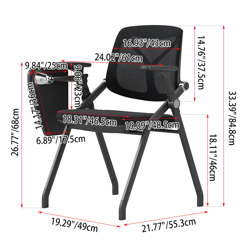 Comfortable Ergonomic Office Desk Chair - Minimalist Premium Mesh Back, Adjustable Armrests & Flip-Up Seat, Durable Frame For Home Office Lumendat