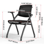 Ergonomic Adjustable Tilt Desk Chair - Minimalist Foldable Office Chair With Breathable Mesh & Bag Hook For Home Office Lumendat