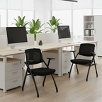 Ergonomic Adjustable Tilt Desk Chair - Minimalist Foldable Office Chair With Breathable Mesh & Bag Hook For Home Office Lumendat