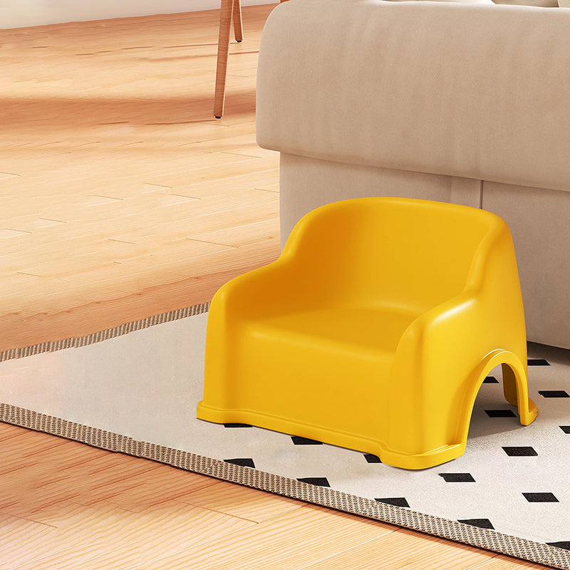 Lumendat Modern Minimalist PP Slide-Shaped Kids Low Stool With Backrest And Armrests For Living Room Lumendat