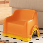 Lumendat Modern Minimalist PP Slide-Shaped Kids Low Stool With Backrest And Armrests For Living Room Lumendat