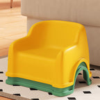 Lumendat Modern Minimalist PP Slide-Shaped Kids Low Stool With Backrest And Armrests For Living Room Lumendat
