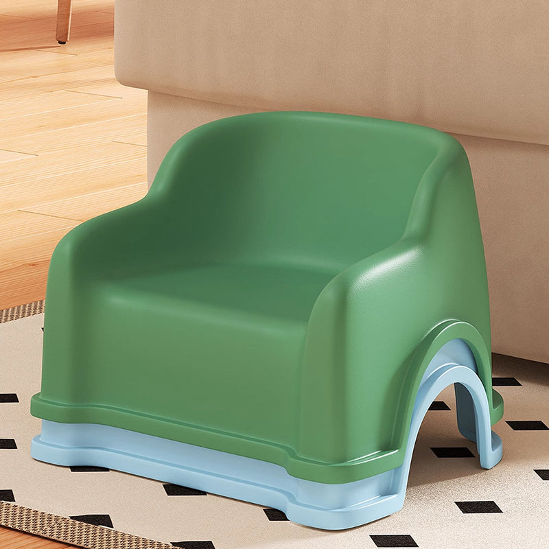 Lumendat Modern Minimalist PP Slide-Shaped Kids Low Stool With Backrest And Armrests For Living Room Lumendat