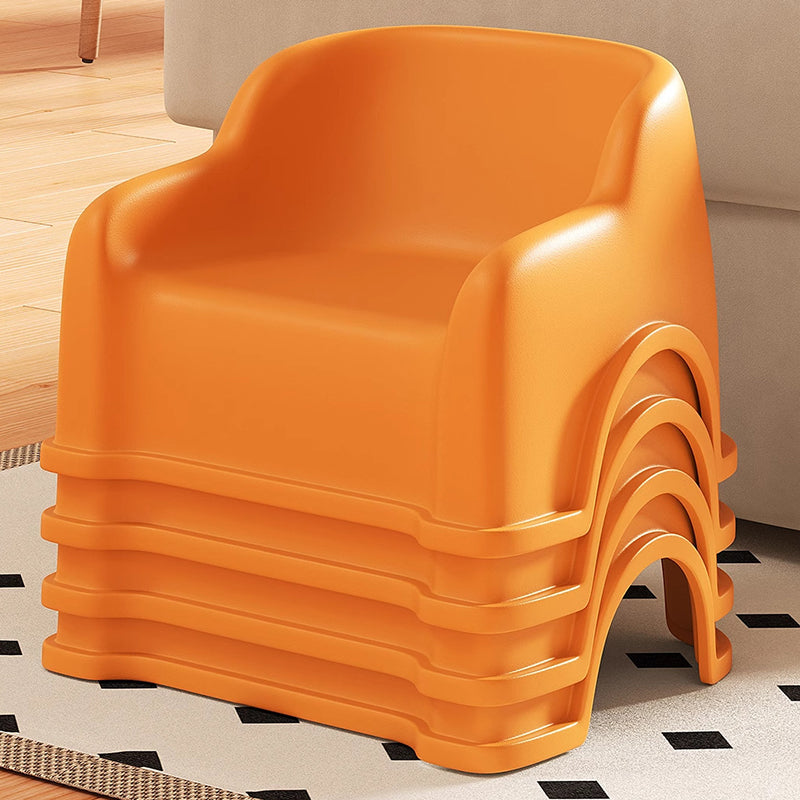 Lumendat Modern Minimalist PP Slide-Shaped Kids Low Stool With Backrest And Armrests For Living Room Lumendat