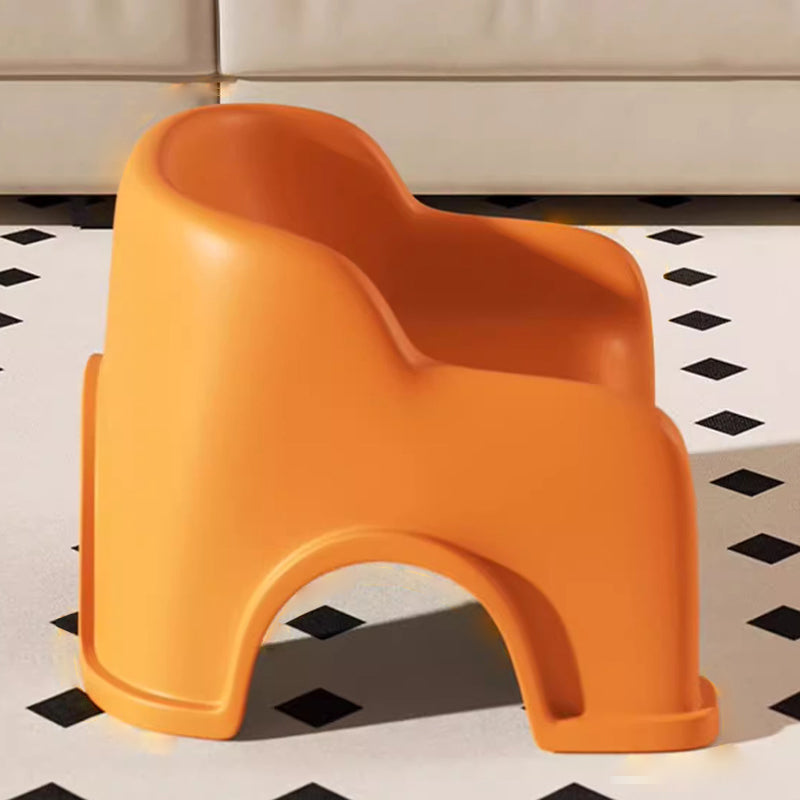 Lumendat Modern Minimalist PP Slide-Shaped Kids Low Stool With Backrest And Armrests For Living Room Lumendat