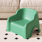 Lumendat Modern Minimalist PP Slide-Shaped Kids Low Stool With Backrest And Armrests For Living Room Lumendat