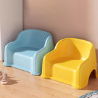 Lumendat Modern Minimalist PP Slide-Shaped Kids Low Stool With Backrest And Armrests For Living Room Lumendat