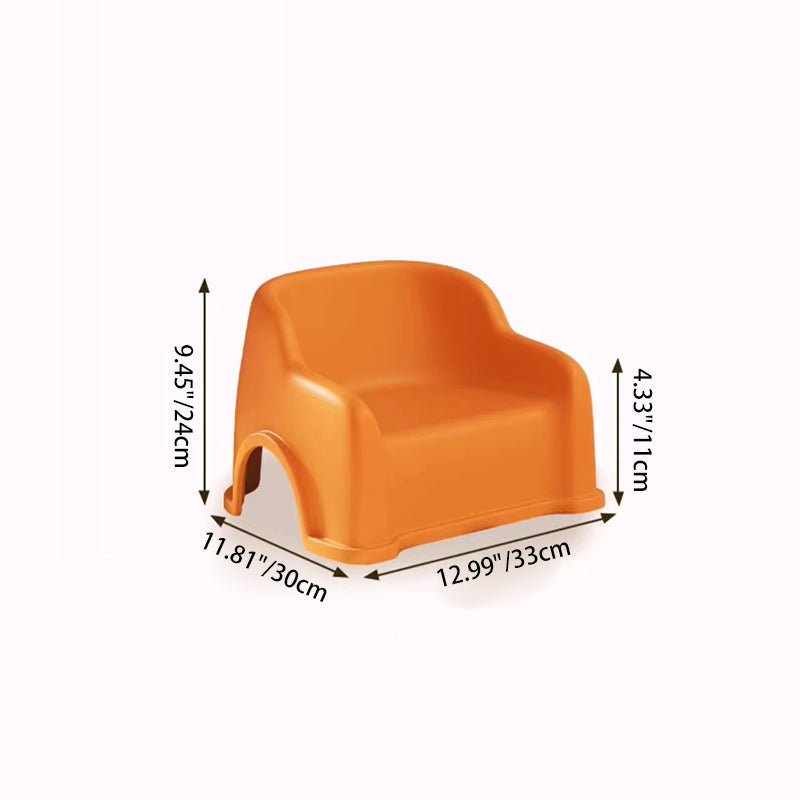 Lumendat Modern Minimalist PP Slide-Shaped Kids Low Stool With Backrest And Armrests For Living Room Lumendat