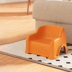 Lumendat Modern Minimalist PP Slide-Shaped Kids Low Stool With Backrest And Armrests For Living Room Lumendat