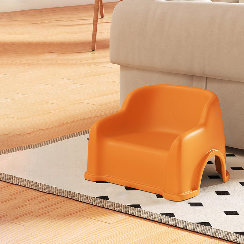 Lumendat Modern Minimalist PP Slide-Shaped Kids Low Stool With Backrest And Armrests For Living Room Lumendat