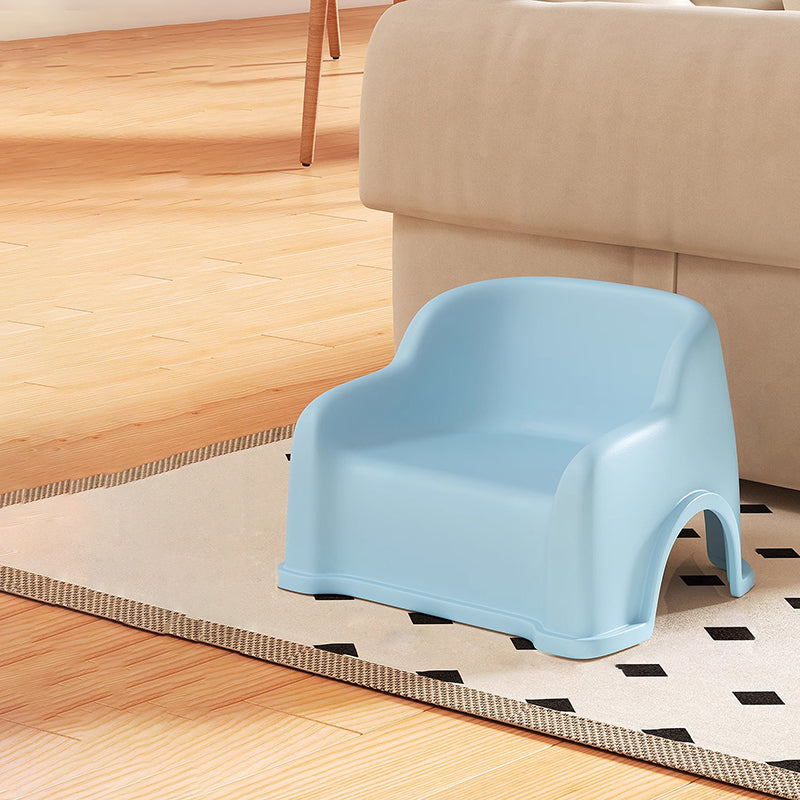 Lumendat Modern Minimalist PP Slide-Shaped Kids Low Stool With Backrest And Armrests For Living Room Lumendat