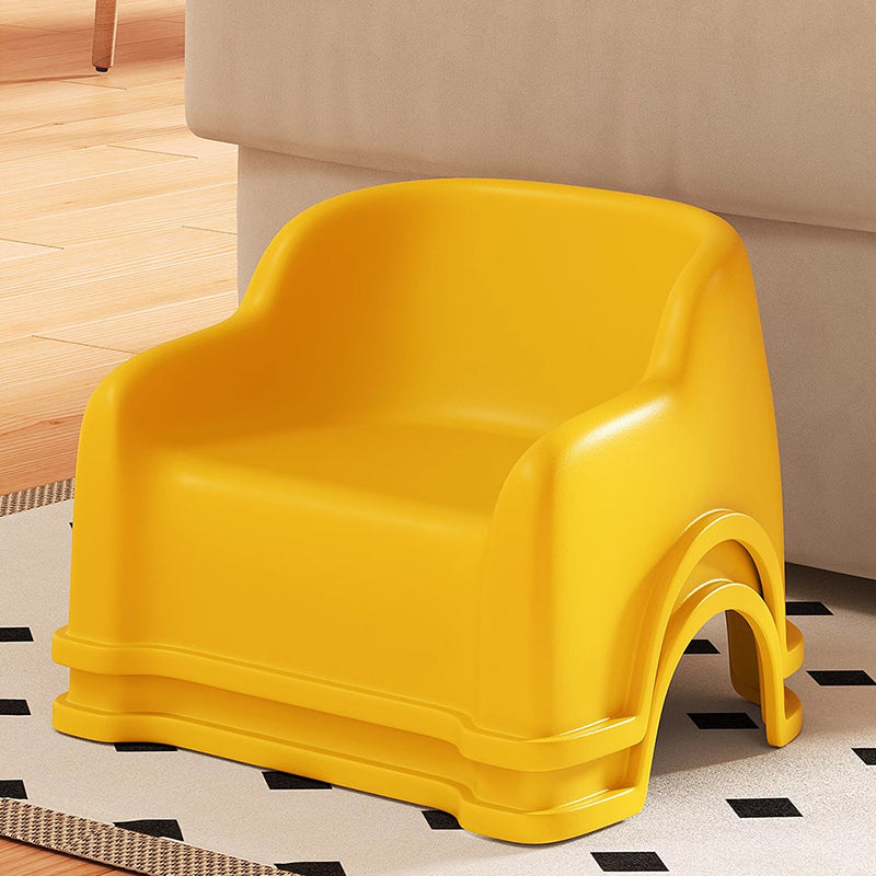 Lumendat Modern Minimalist PP Slide-Shaped Kids Low Stool With Backrest And Armrests For Living Room Lumendat