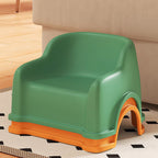 Lumendat Modern Minimalist PP Slide-Shaped Kids Low Stool With Backrest And Armrests For Living Room Lumendat