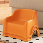 Lumendat Modern Minimalist PP Slide-Shaped Kids Low Stool With Backrest And Armrests For Living Room Lumendat