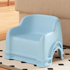 Lumendat Modern Minimalist PP Slide-Shaped Kids Low Stool With Backrest And Armrests For Living Room Lumendat