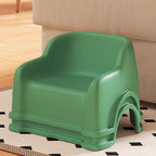 Lumendat Modern Minimalist PP Slide-Shaped Kids Low Stool With Backrest And Armrests For Living Room Lumendat