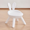 Lumendat Contemporary Creative Kids PE Bunny Ear Round Footstool With Backrest For Entryway And Living Room Lumendat