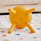Lumendat Contemporary Creative Kids PE Bunny Ear Round Footstool With Backrest For Entryway And Living Room Lumendat
