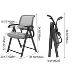 Modern Minimalist Foldable Mesh Sponge Carbon Steel Square Desk Chair With Backrest And Armrests For Home Office Or Study DFM-F