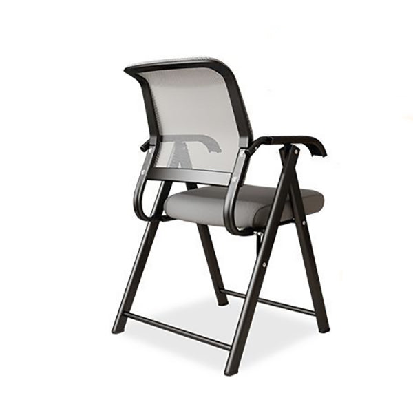 Modern Minimalist Foldable Mesh Sponge Carbon Steel Square Desk Chair With Backrest And Armrests For Home Office Or Study DFM-F