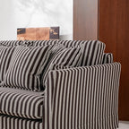 Removable Cover Sofa with Birch Frame – Elegant French 3/4-Seater Accent Chair for Living Room Lumendat