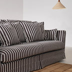 Removable Cover Sofa with Birch Frame – Elegant French 3/4-Seater Accent Chair for Living Room Lumendat