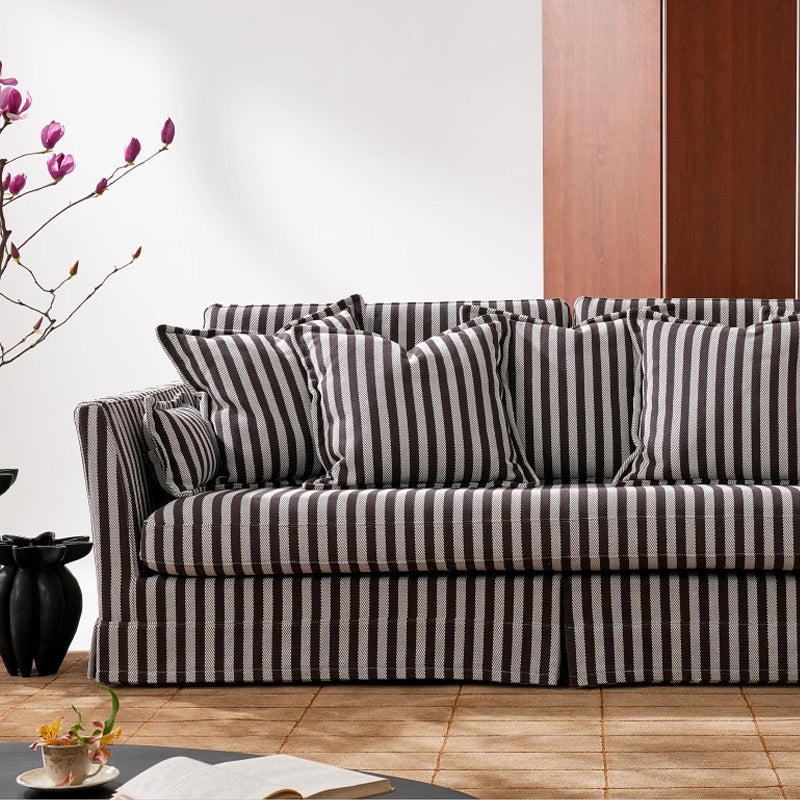 Removable Cover Sofa with Birch Frame – Elegant French 3/4-Seater Accent Chair for Living Room Lumendat