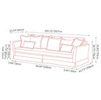 Removable Cover Sofa with Birch Frame – Elegant French 3/4-Seater Accent Chair for Living Room Lumendat