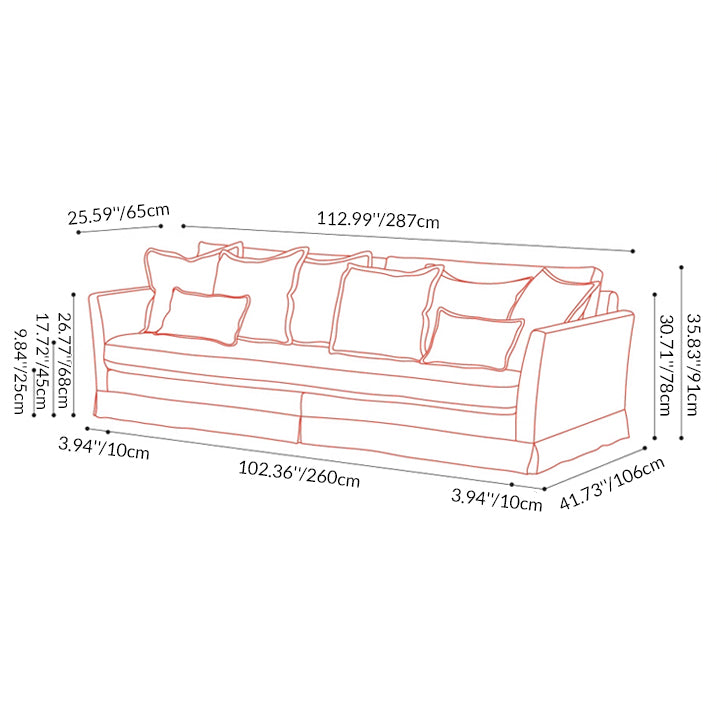 Removable Cover Sofa with Birch Frame – Elegant French 3/4-Seater Accent Chair for Living Room Lumendat