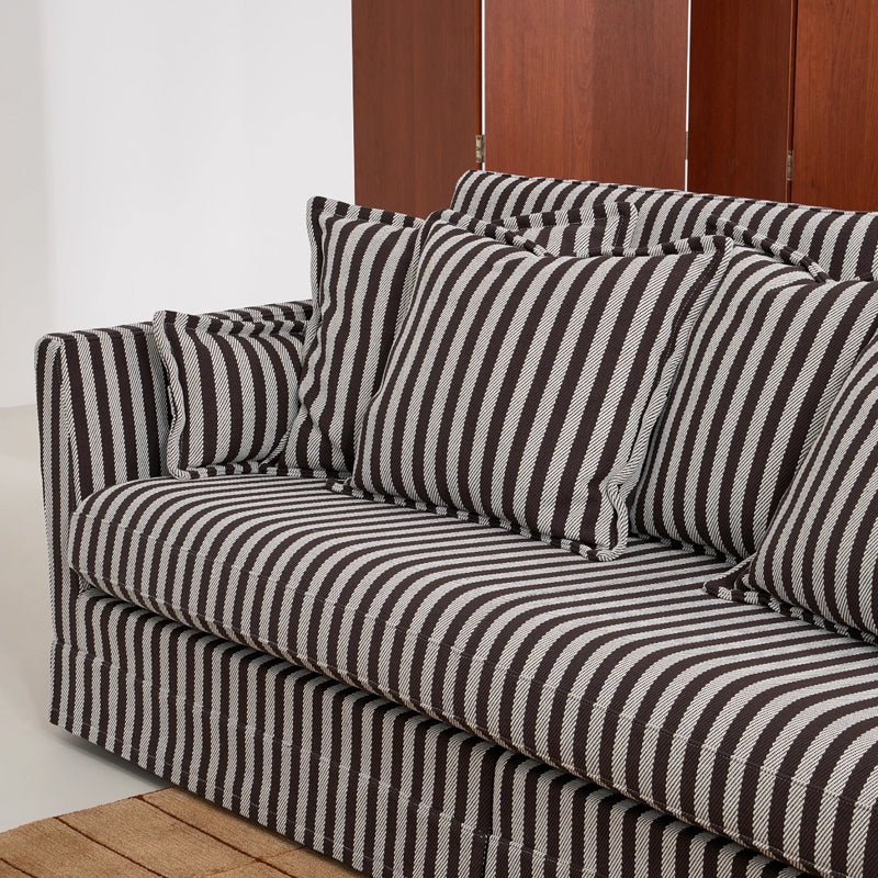 Removable Cover Sofa with Birch Frame – Elegant French 3/4-Seater Accent Chair for Living Room Lumendat