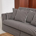 Removable Cover Sofa with Birch Frame – Elegant French 3/4-Seater Accent Chair for Living Room Lumendat